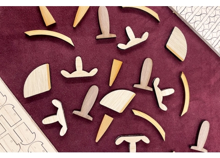 5 Wooden hina dolls laser engraving